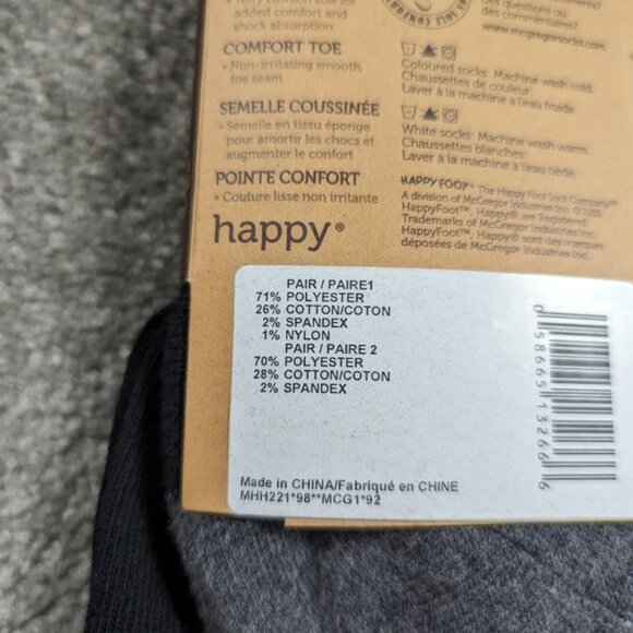 Happy Foot Set of 6 Happy Foot Cabin Cozy Socks - Crew Length, Cushioned Winter - Picture 5 of 8